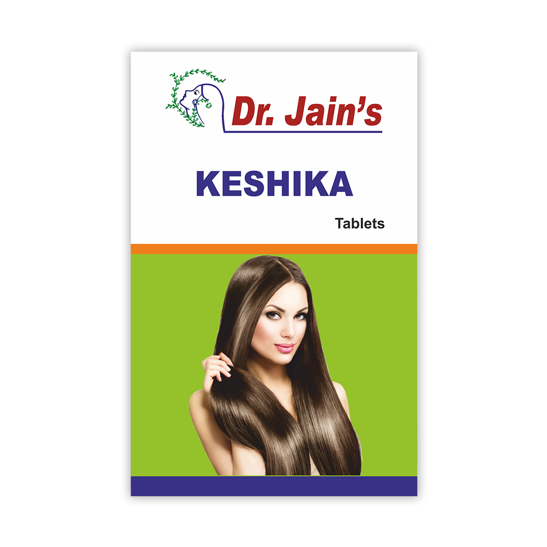 Keshika Hair Growth Tablets, Ayurvedic hair tablets, Relieves hair loss greying of hair and hair growth, Contains Bhrungaraj Churna and Bramhi Churna (30 tab)