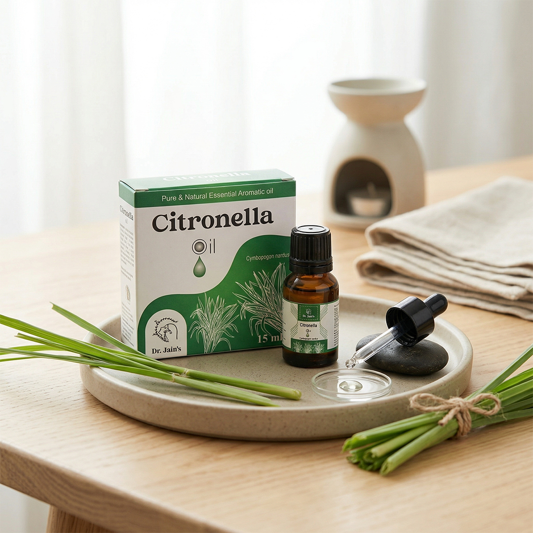 Citronella Essential Oil for Aromatherapy & Outdoor Use, Fresh Citrus Fragrance Oil, 15 ml