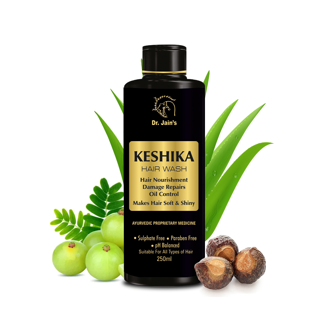 Keshika Hair Wash Shampoo, Hair Nourishment, Damage Repairs, Oil Control 250ml