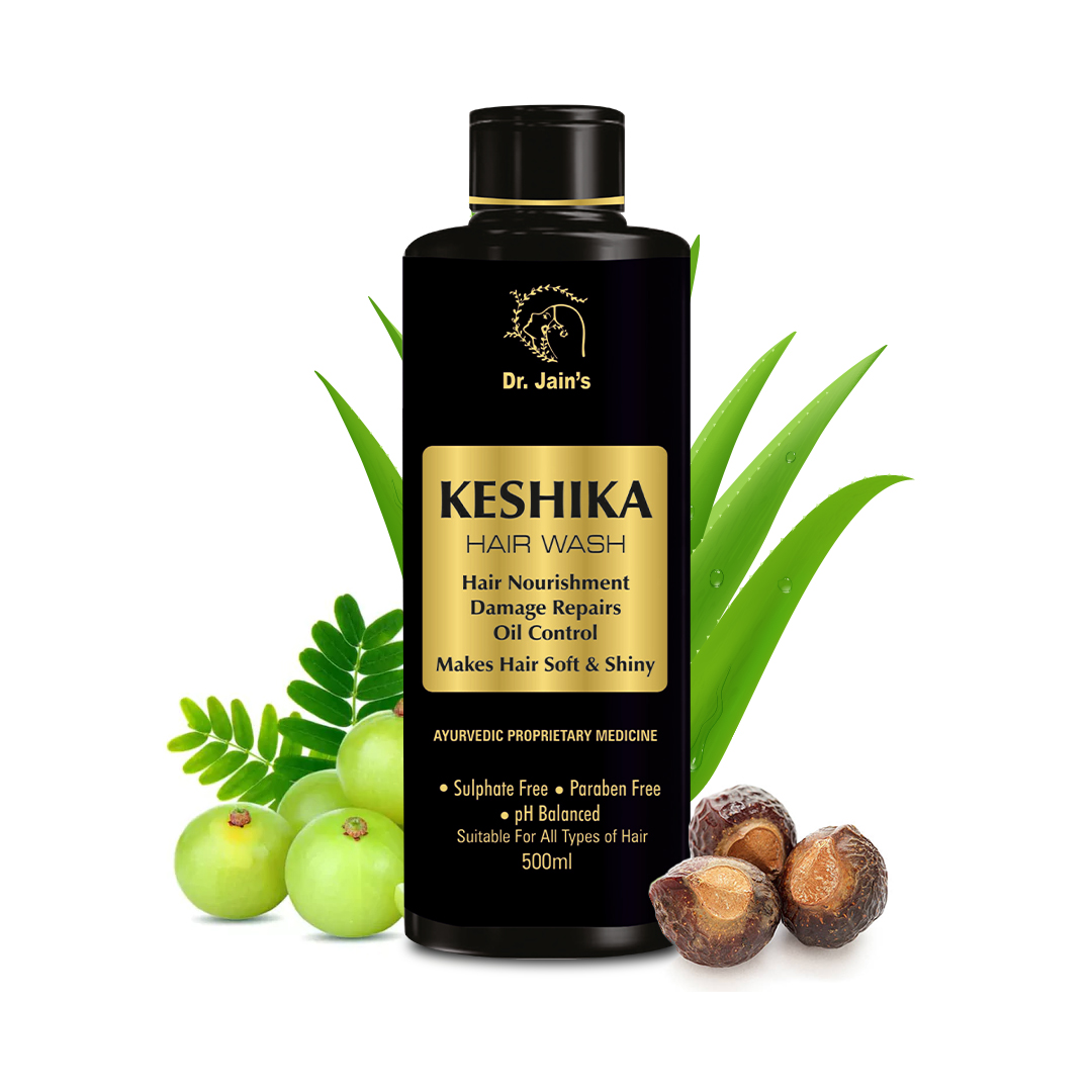 Keshika Hair Wash Shampoo, Hair Nourishment, Damage Repairs, Oil Control 500ml