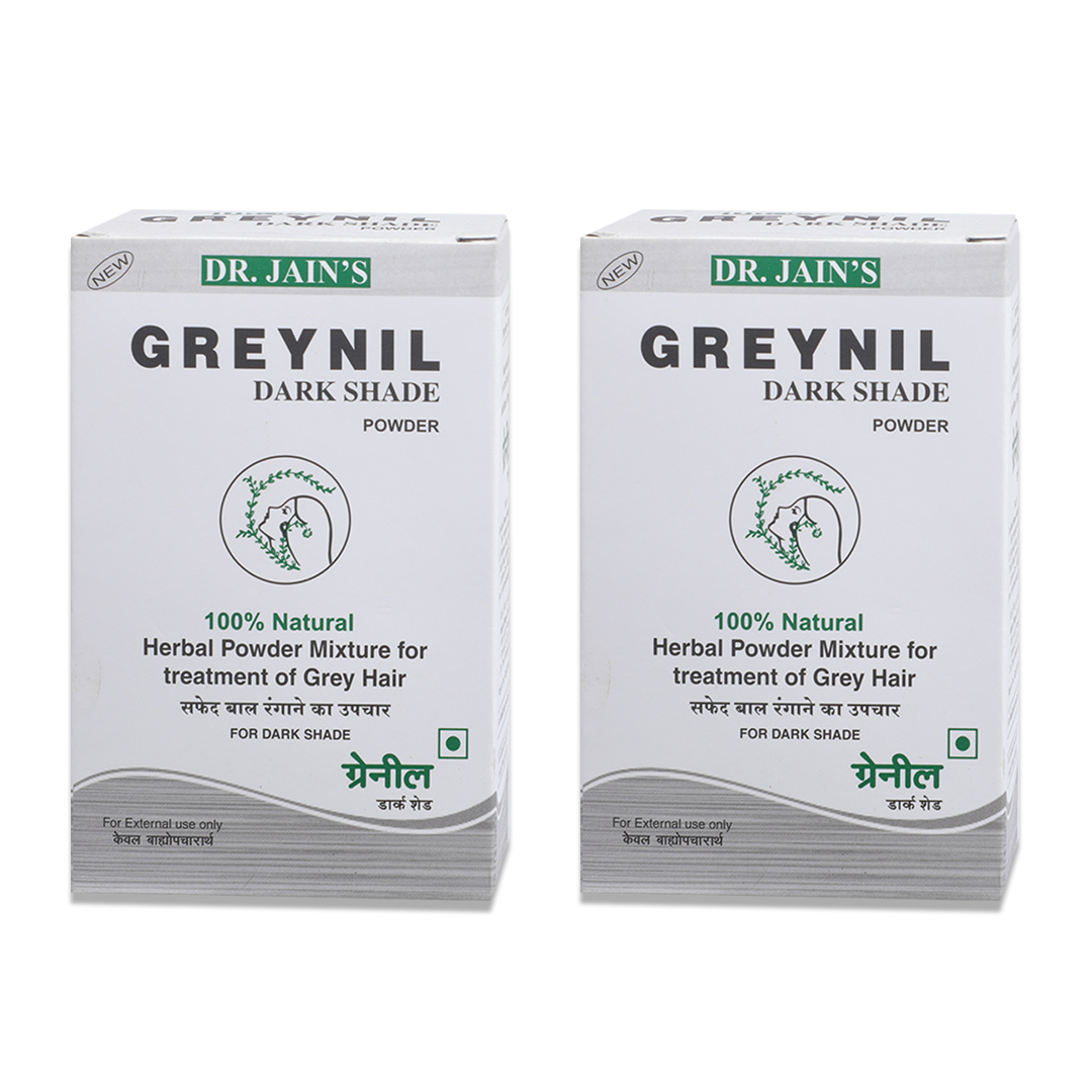 Greynil Dark Shade Powder (100g) Pack Of 2 Free Keshika Hair Oil 50ML