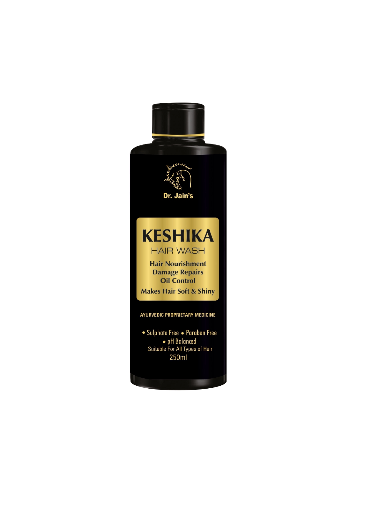 Keshika Hair Wash Shampoo, Hair Nourishment, Damage Repairs, Oil Control 250ml