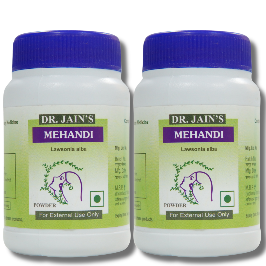 Mehandi Powder, 100% Pure Henna, Organic Hair Colour, Natural Hair-Dye, 45g Each pack of 2