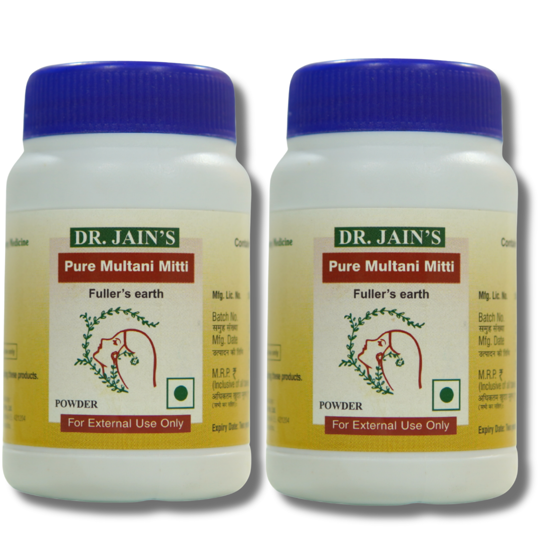 Multani Mitti Powder, 100% Natural Face Pack, Gives Natural Glow, Soft & Smooth Skin, 45g Each pack of 2