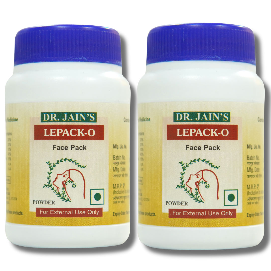 LePack-O Powder, Facemask For Oily Skin, Removes Excess Oil, Improves Skin Texture, 45g Each Pack of 2