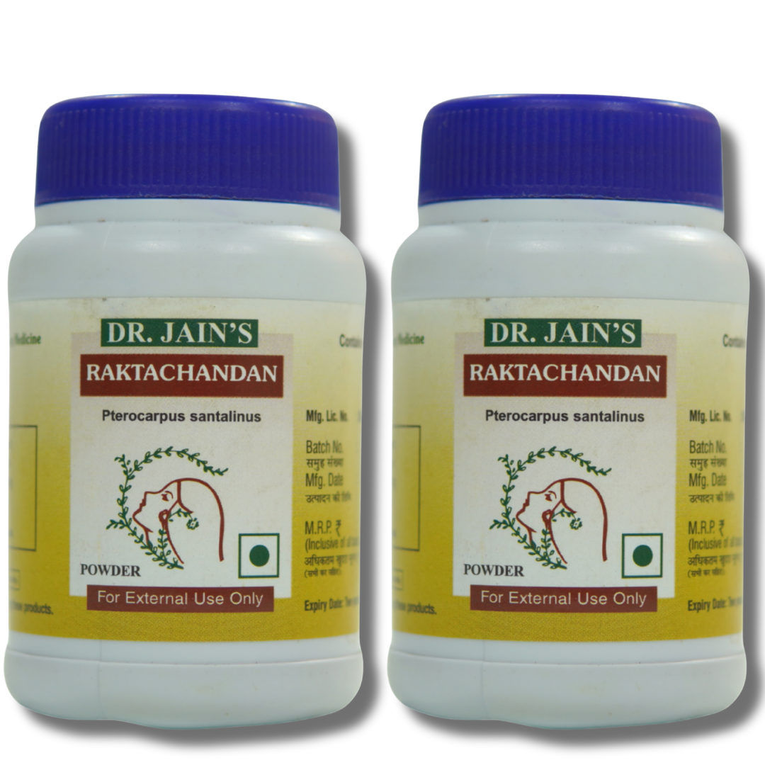 Raktachandan Powder, Removes Tan, Clears Dark Spots, Gives Natural & Youthful Glow, 45g Each pack of 2