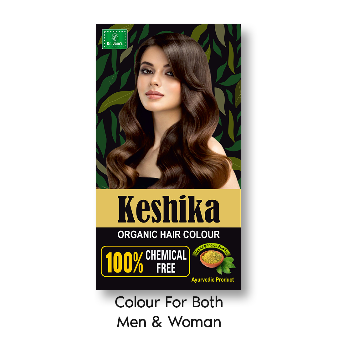 Keshika Organic Hair Colour For Men & Women ( Black ) 100Grams