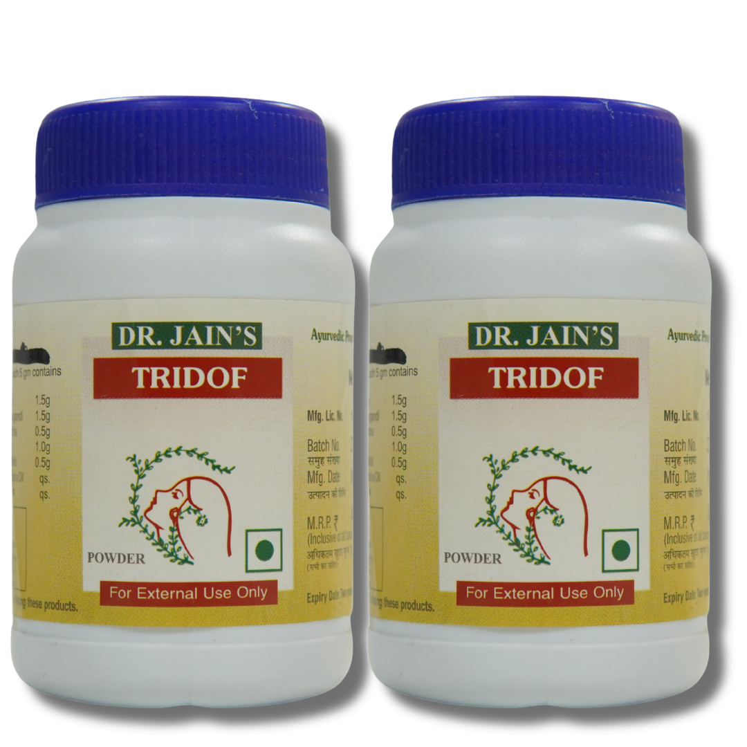 Tridof Powder, Healthy Scalp, Treats Dandruff, Natural Care For Hair, 45g Each Pack of 2