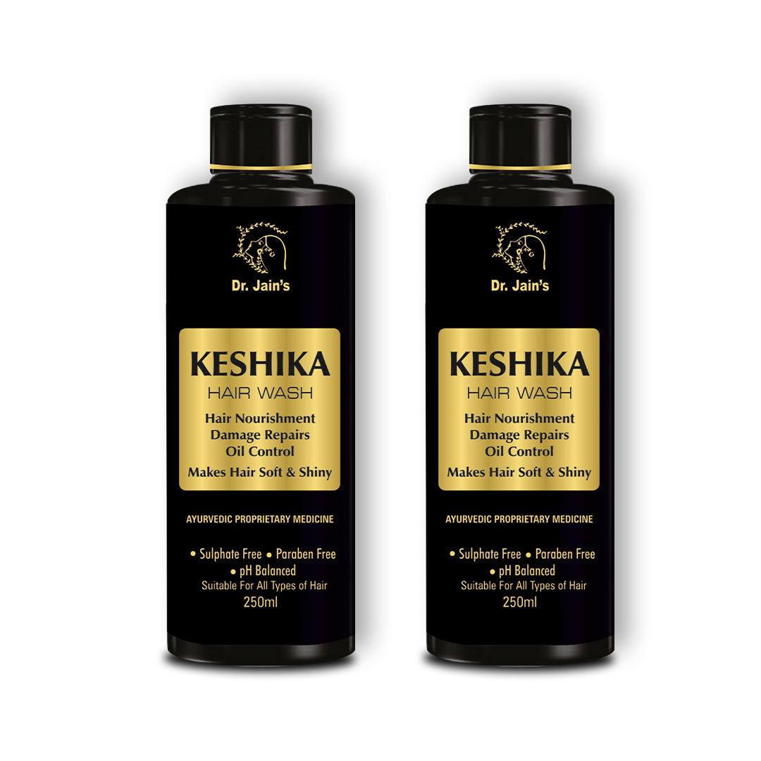 Keshika Hair Wash Shampoo Hair Nourishment, Damage Repairs, Oil Control 250ml Pack Of 2